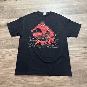 Vintage 2002 Marvel Spiderman Man Mad Engine Medium